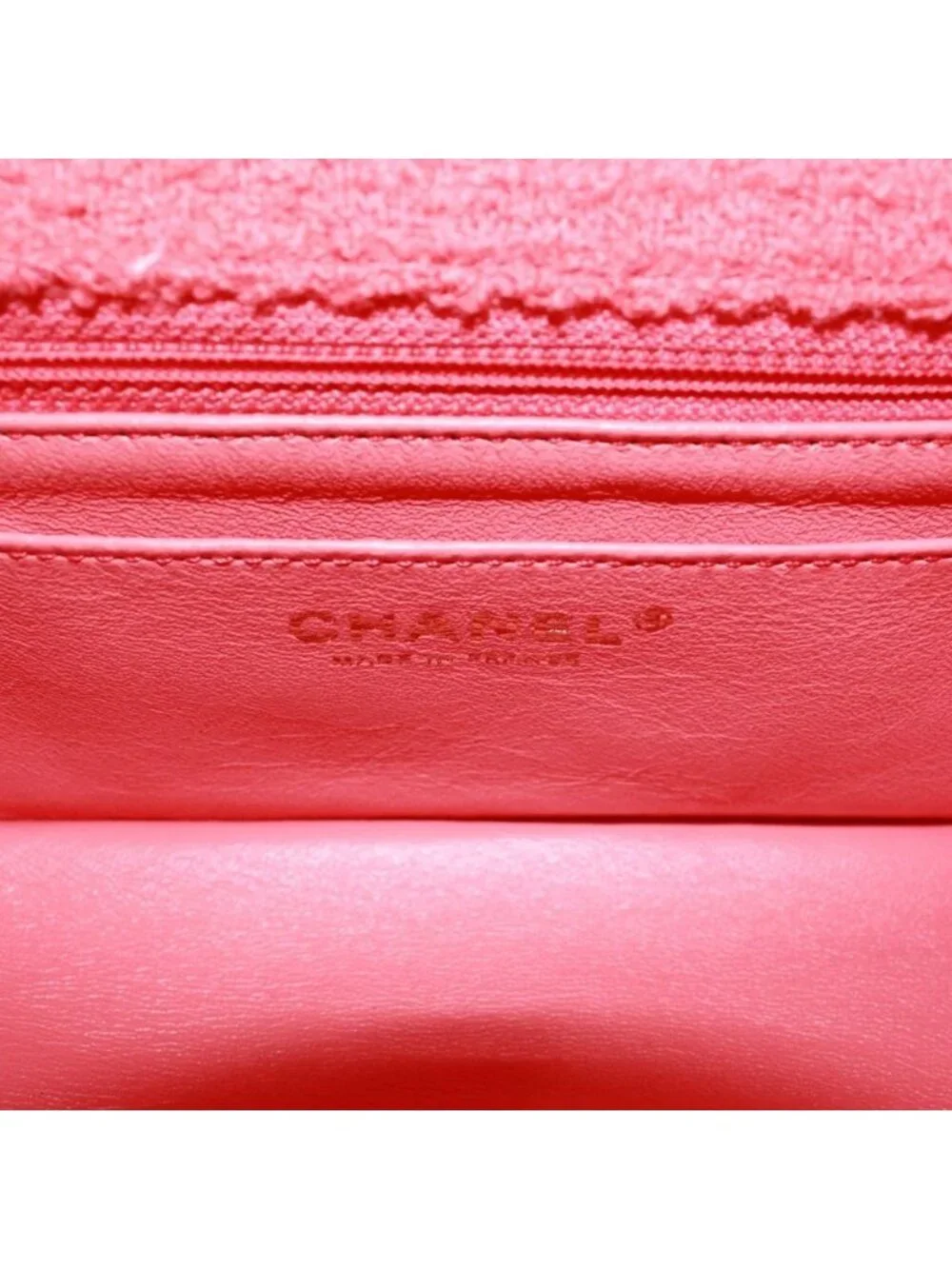 Chanel 2.55 Chain Tweed Pink Shoulder Bag Gold